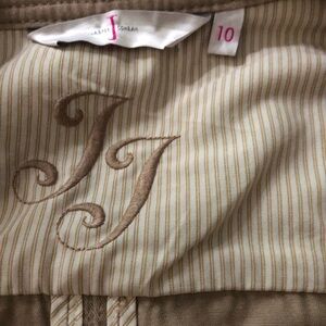 Jasper Conran Embroidered Initial jacket Beige & Cream Stripes